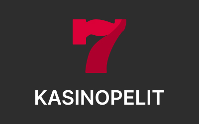 Nappula, missä näkyy teksti "Kasinopelit" ja kasinopeleistä tuttu 7-symboli.